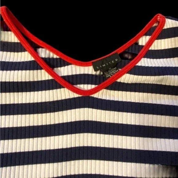 Limited Red, white & blue vintage ribbed bodysuit, 4th of July, patriotic wear M - Picture 2 of 10